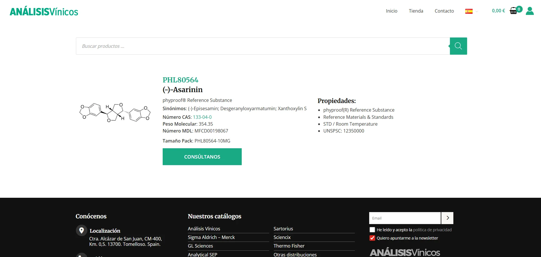 Ficha de producto - Asarínín