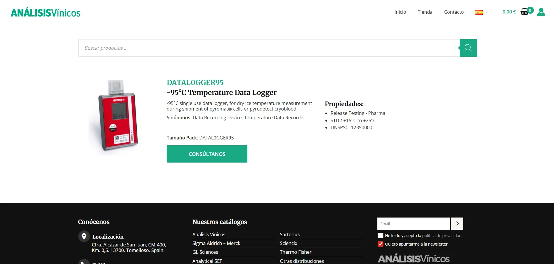 Ficha de producto - DataLogger