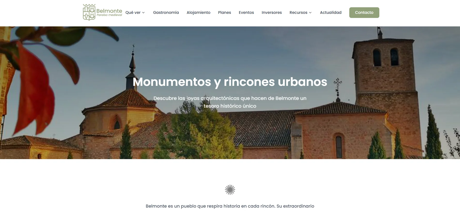 Página de monumentos y rincones urbanos