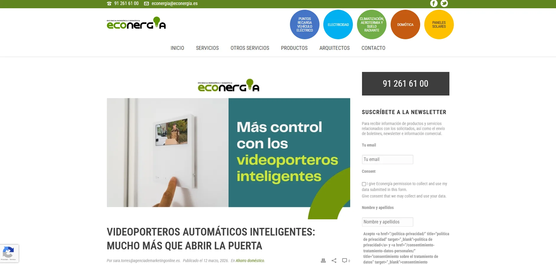 Blog con artículos SEO