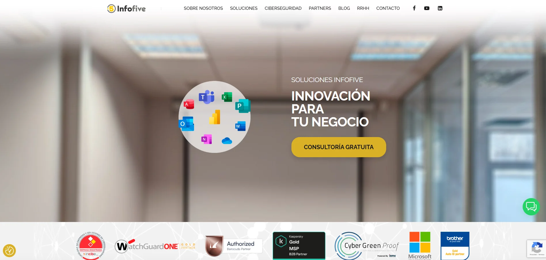 Página principal de Infofive