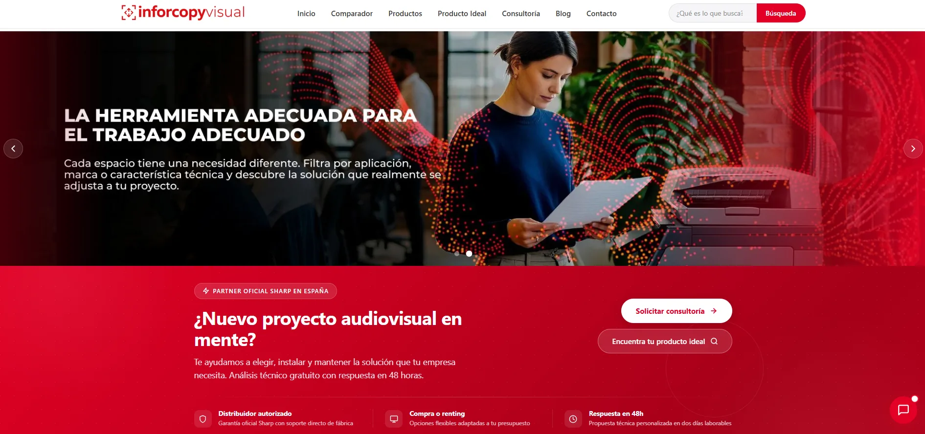 Home de Inforcopy Visual