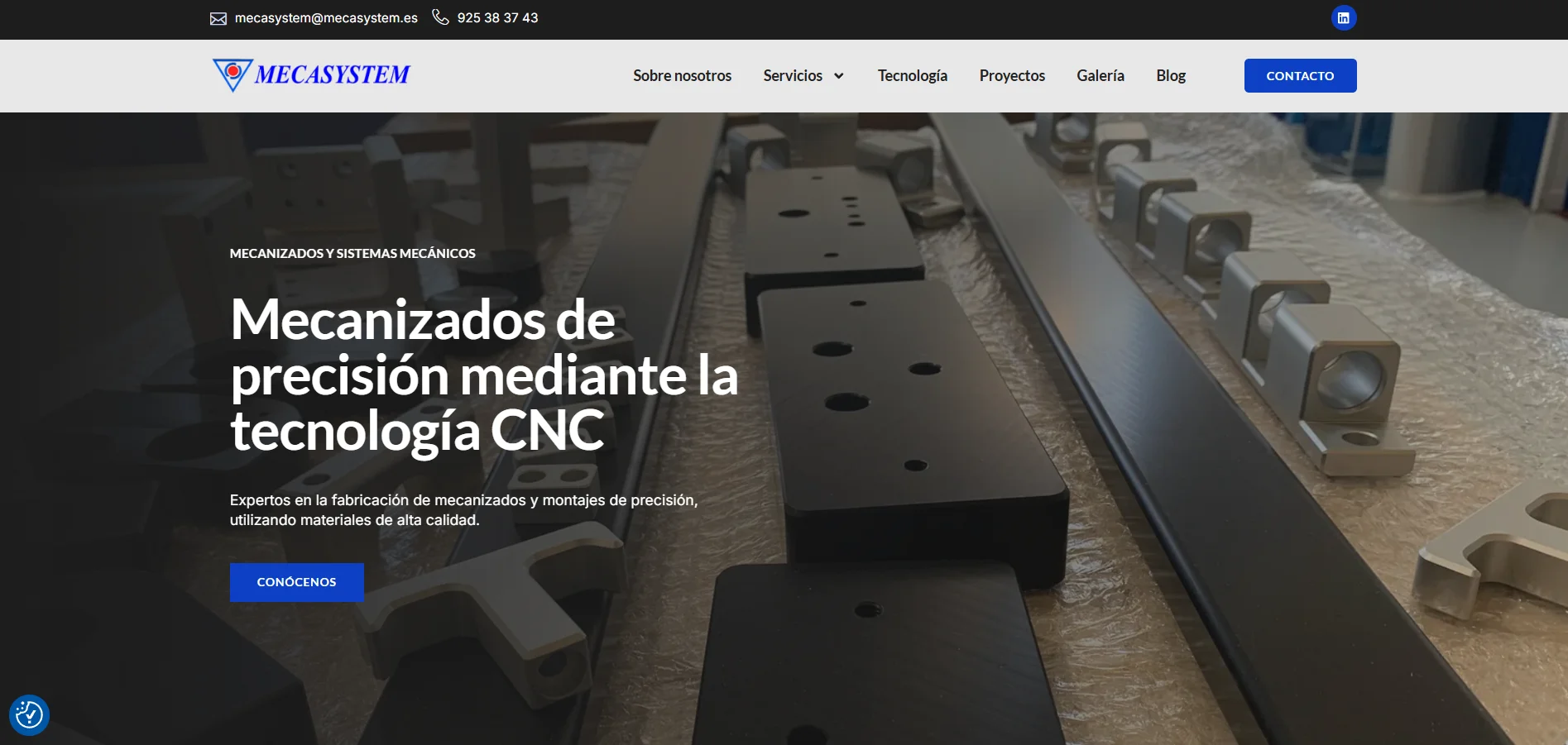 Página principal de Mecasystem