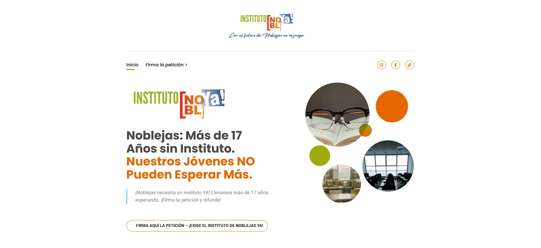 Landing page Instituto de Noblejas ya!