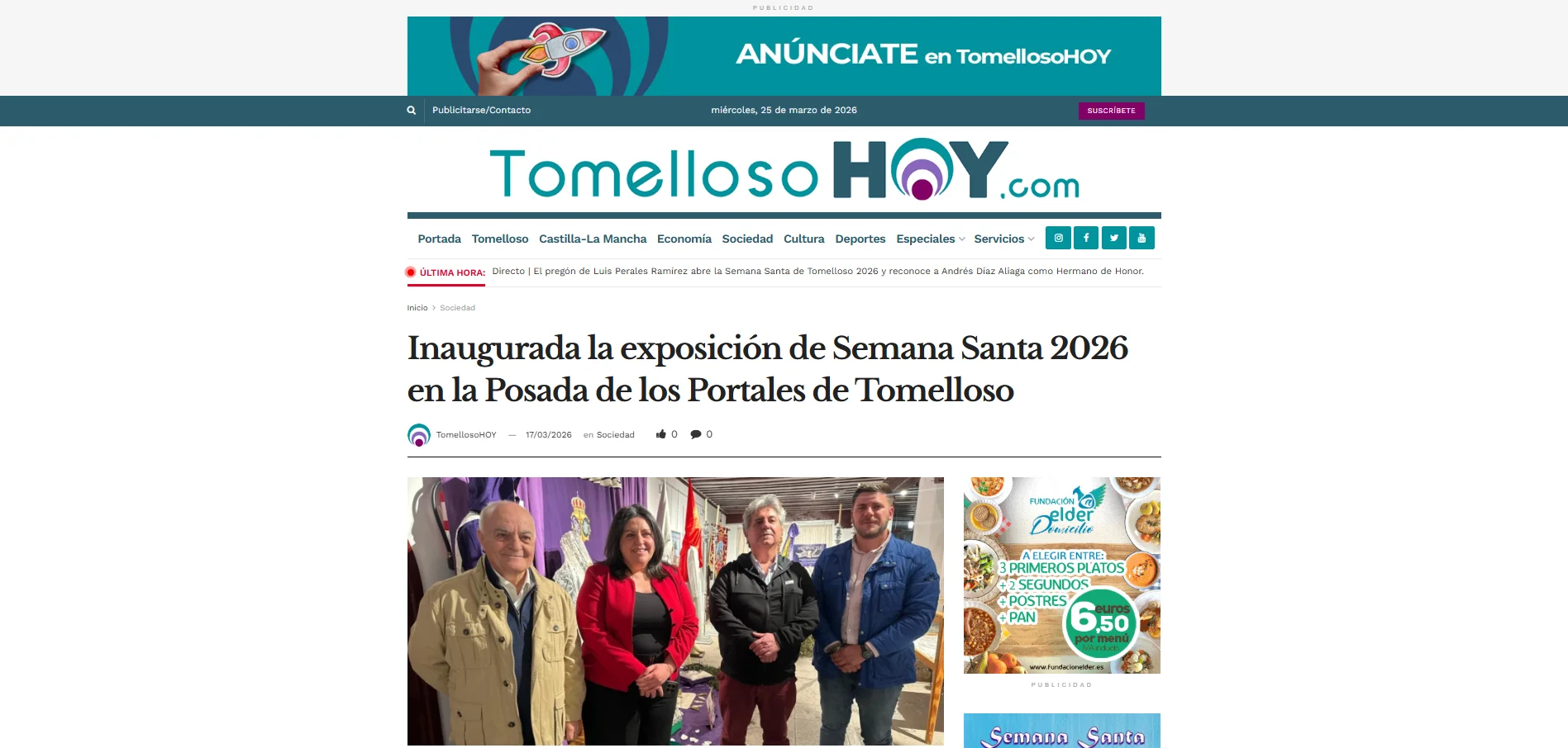 Artículo con publicidad