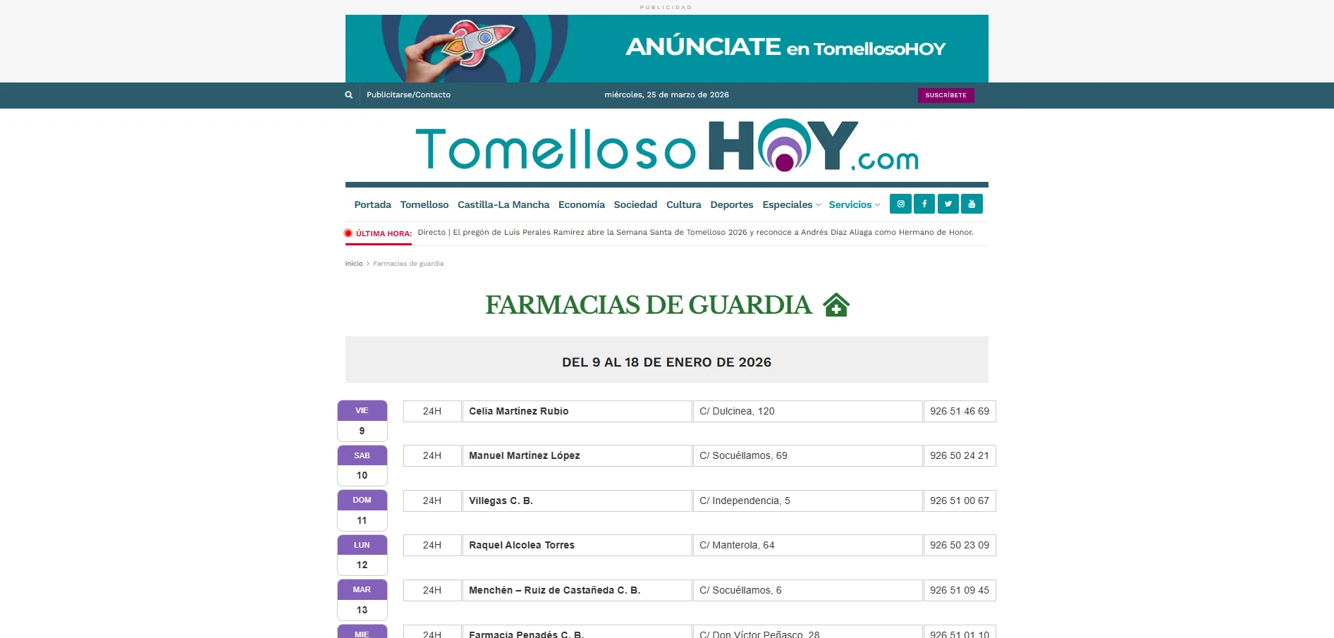 Farmacias de guardia