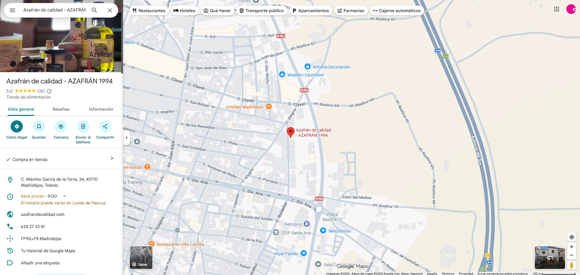 Ficha de Google Maps