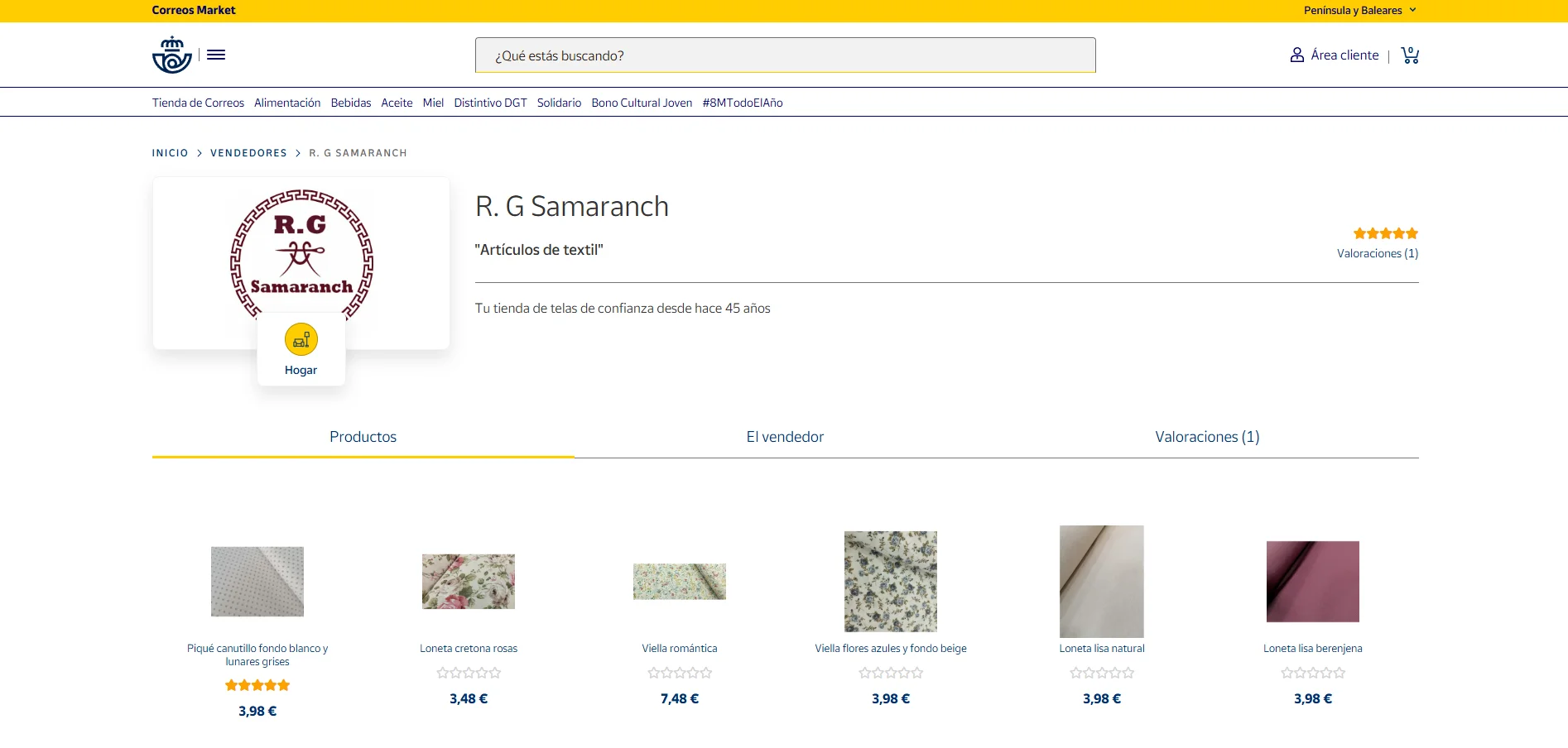 Tienda en Correos Market