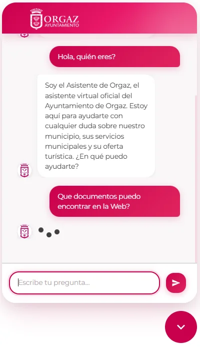Chatbot Ayuntamiento Orgaz