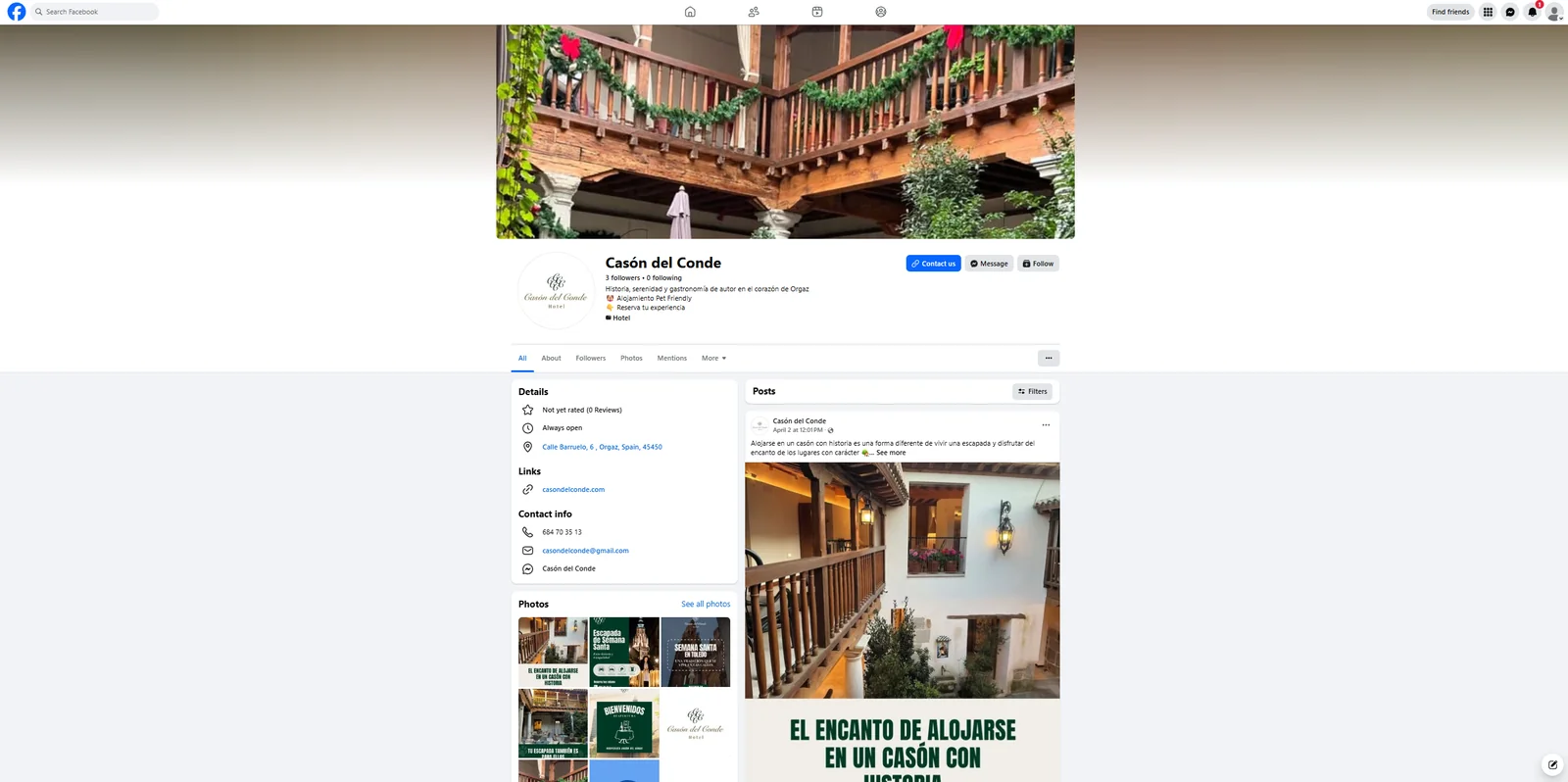 Facebook Cason del Conde