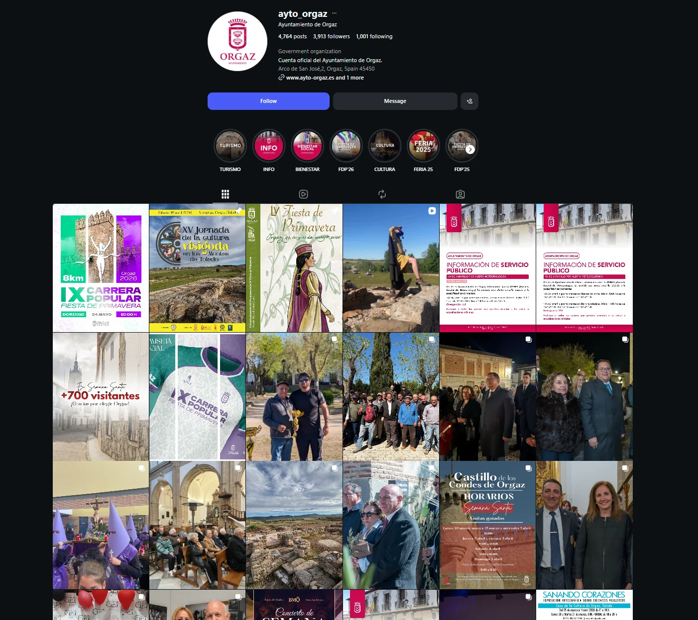 Instagram Ayuntamiento Orgaz