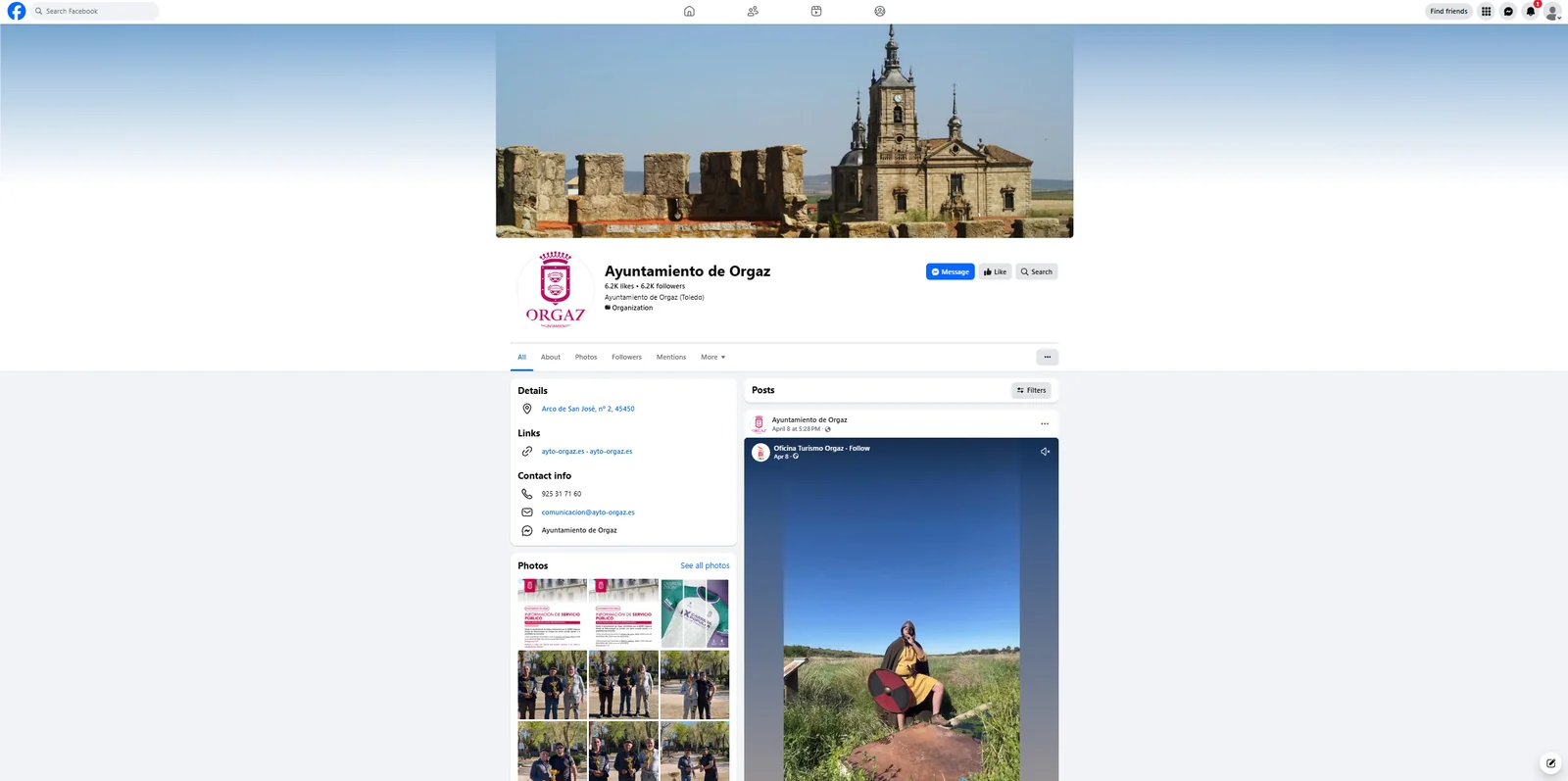 Facebook Ayuntamiento Orgaz