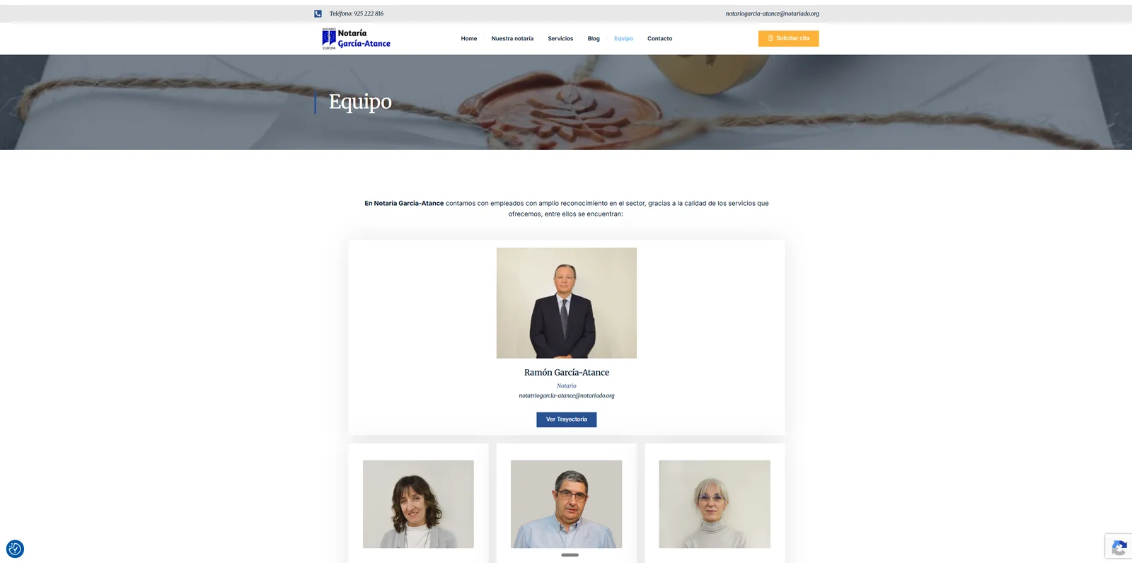 Equipo profesional de la notaria