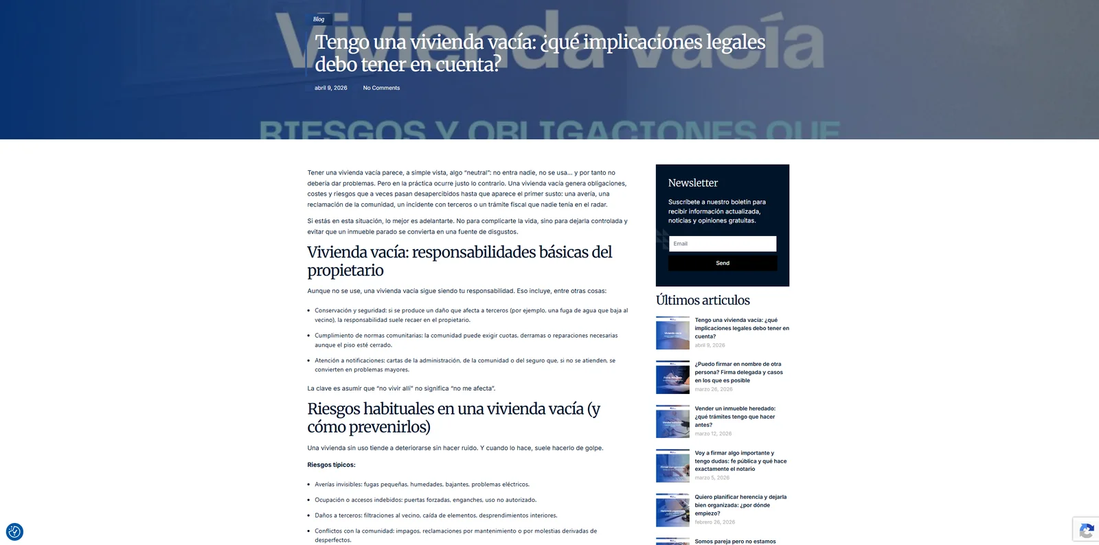 Articulo vivienda vacia