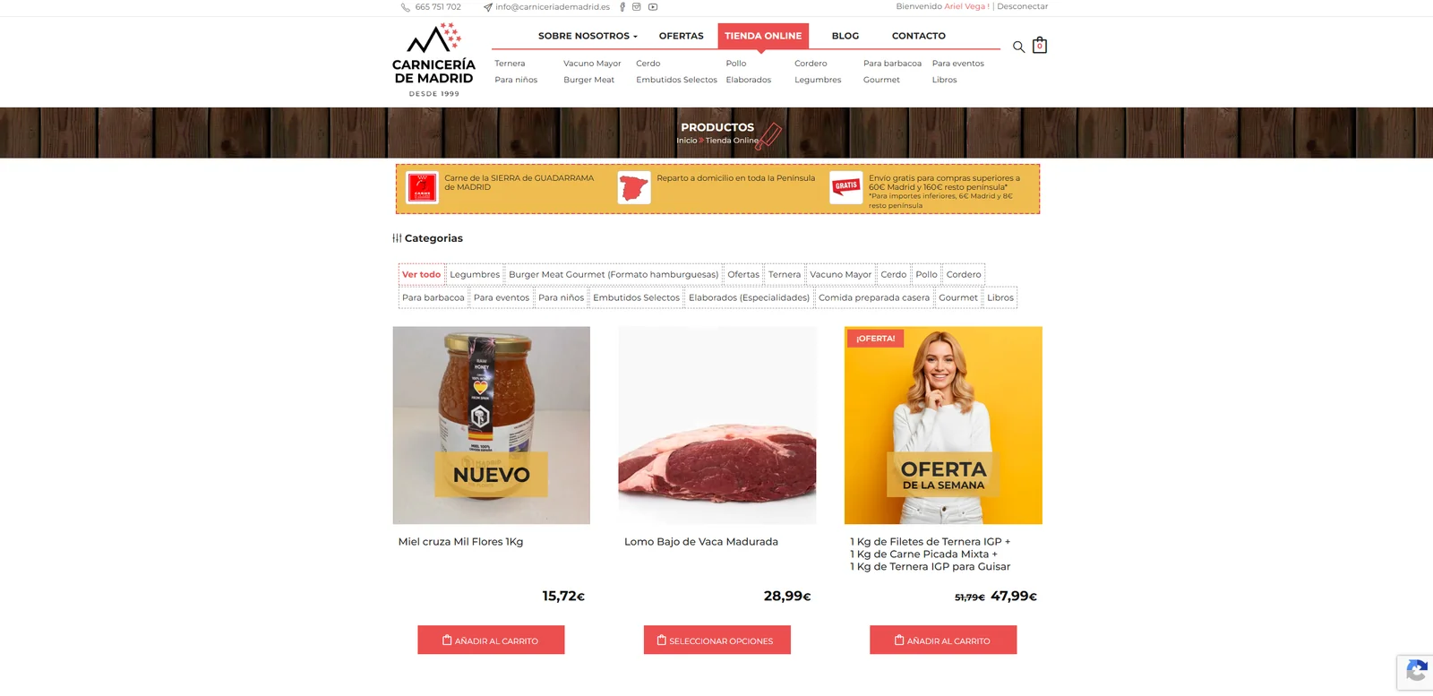 Tienda con ofertas de la semana