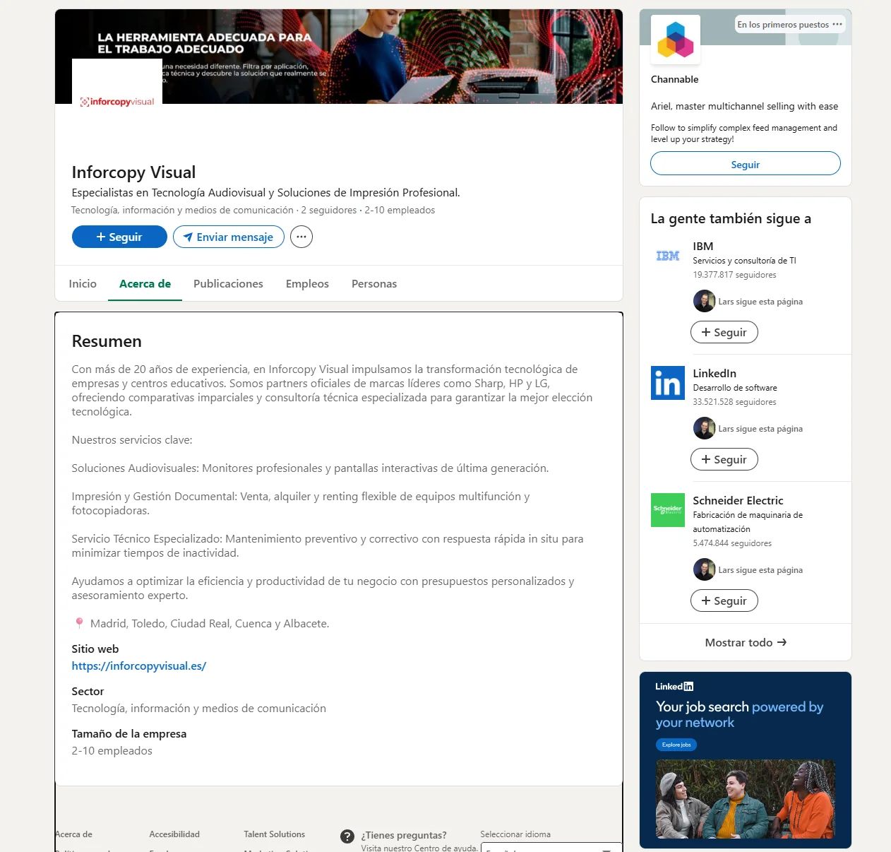 LinkedIn Inforcopy Visual