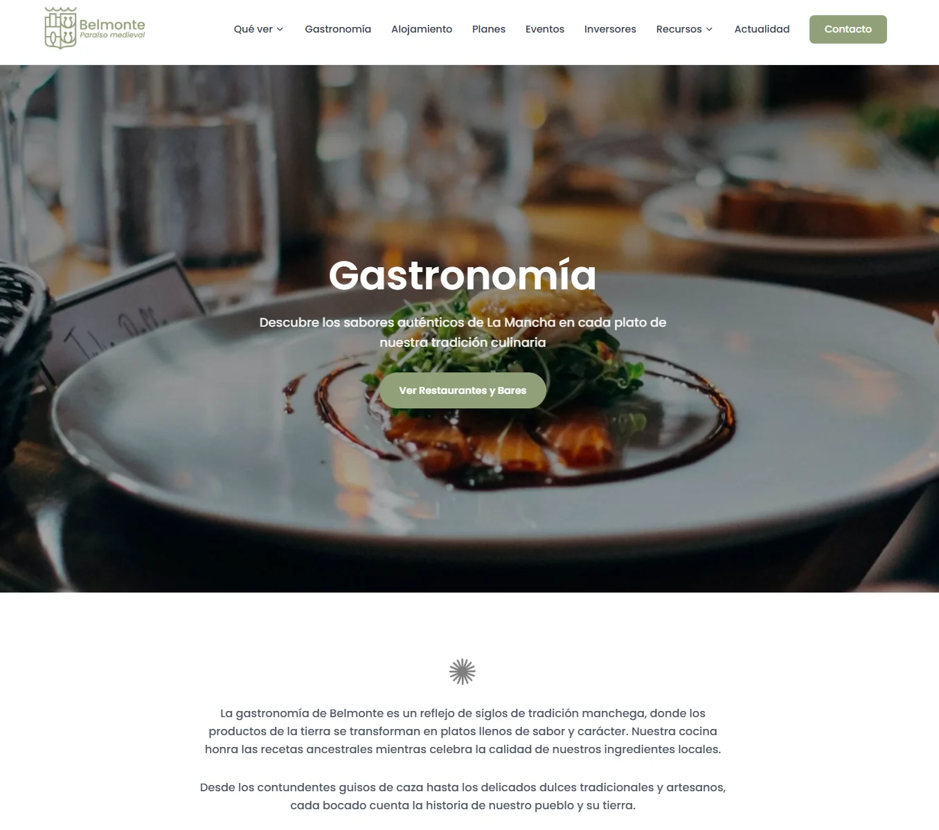 Sección gastronomía