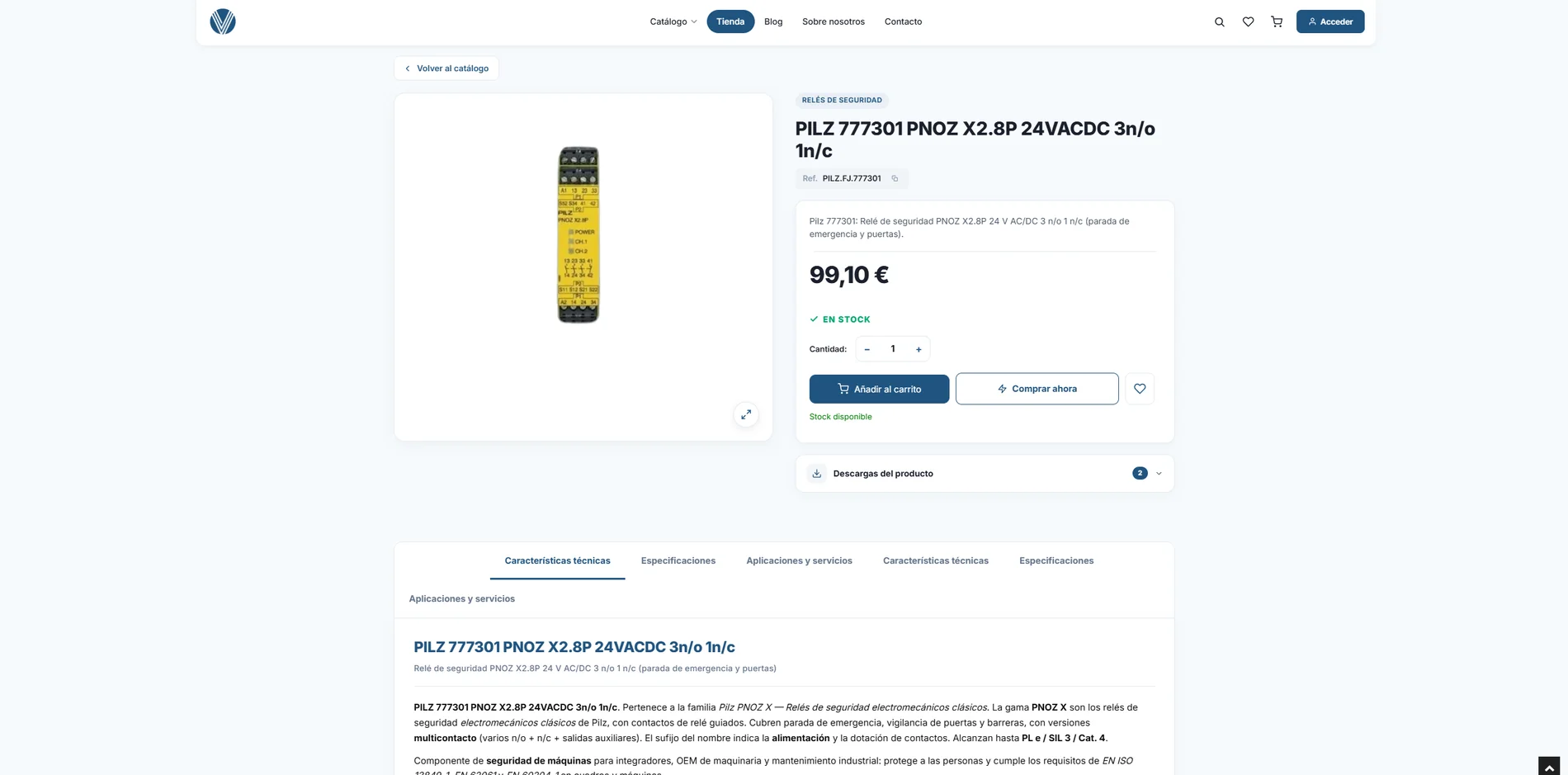 Ficha de producto rediseñada y homogénea en todo el catálogo