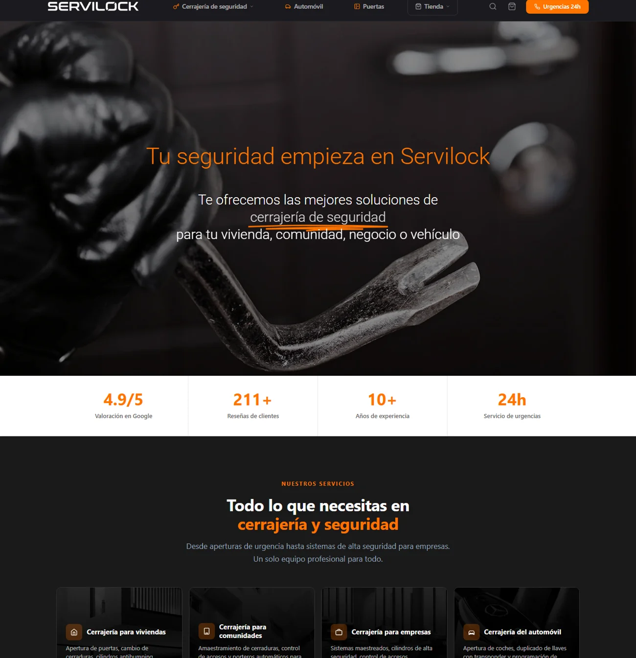 Nueva web de Servilock